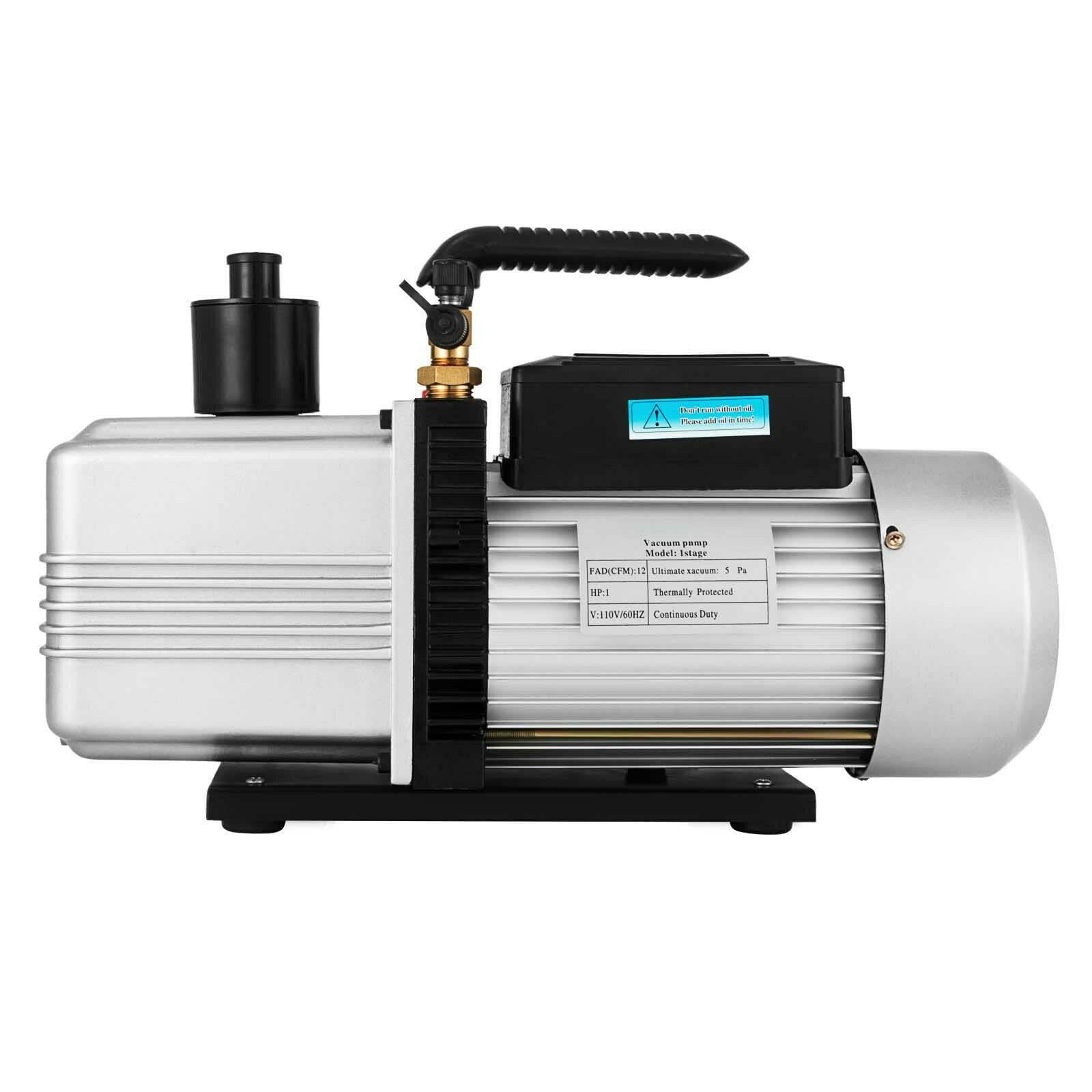 HFS R Vacuum Pump Double Stage 3CFM ; 110V/60HZ ; Inlet: SAE 1/4-3/8 SAE; Ultimate Vacuum: 310-1 PA 